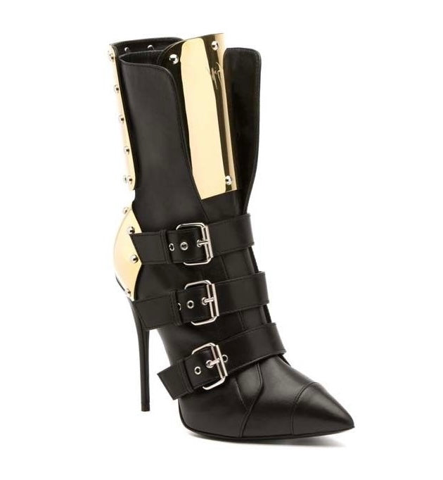 GIUSEPPE ZANOTTI Fall 2014 Metal cuff ankle boots