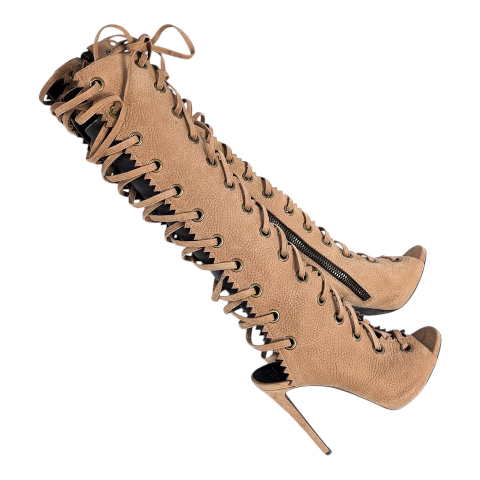 GIUSEPPE ZANOTTI tan gladiator heels