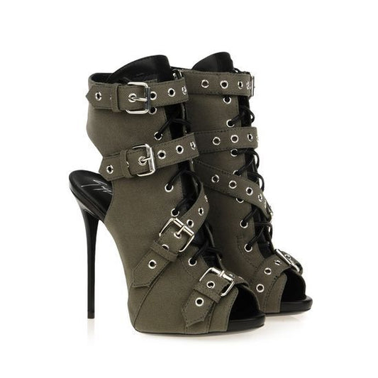 GIUSEPPE ZANOTTI Military ankle boots