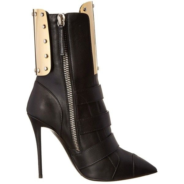 GIUSEPPE ZANOTTI Fall 2014 Metal cuff ankle boots