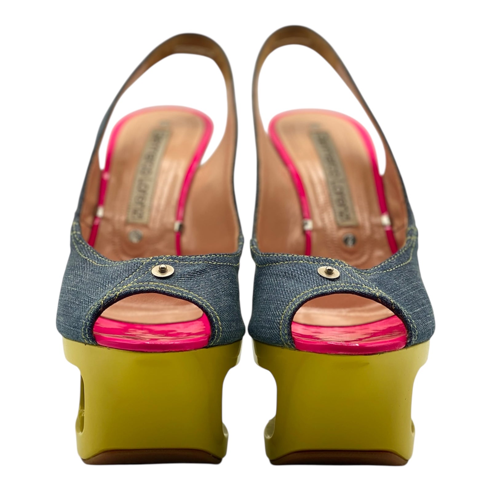 GIANMARCO LORENZI denim platform heels