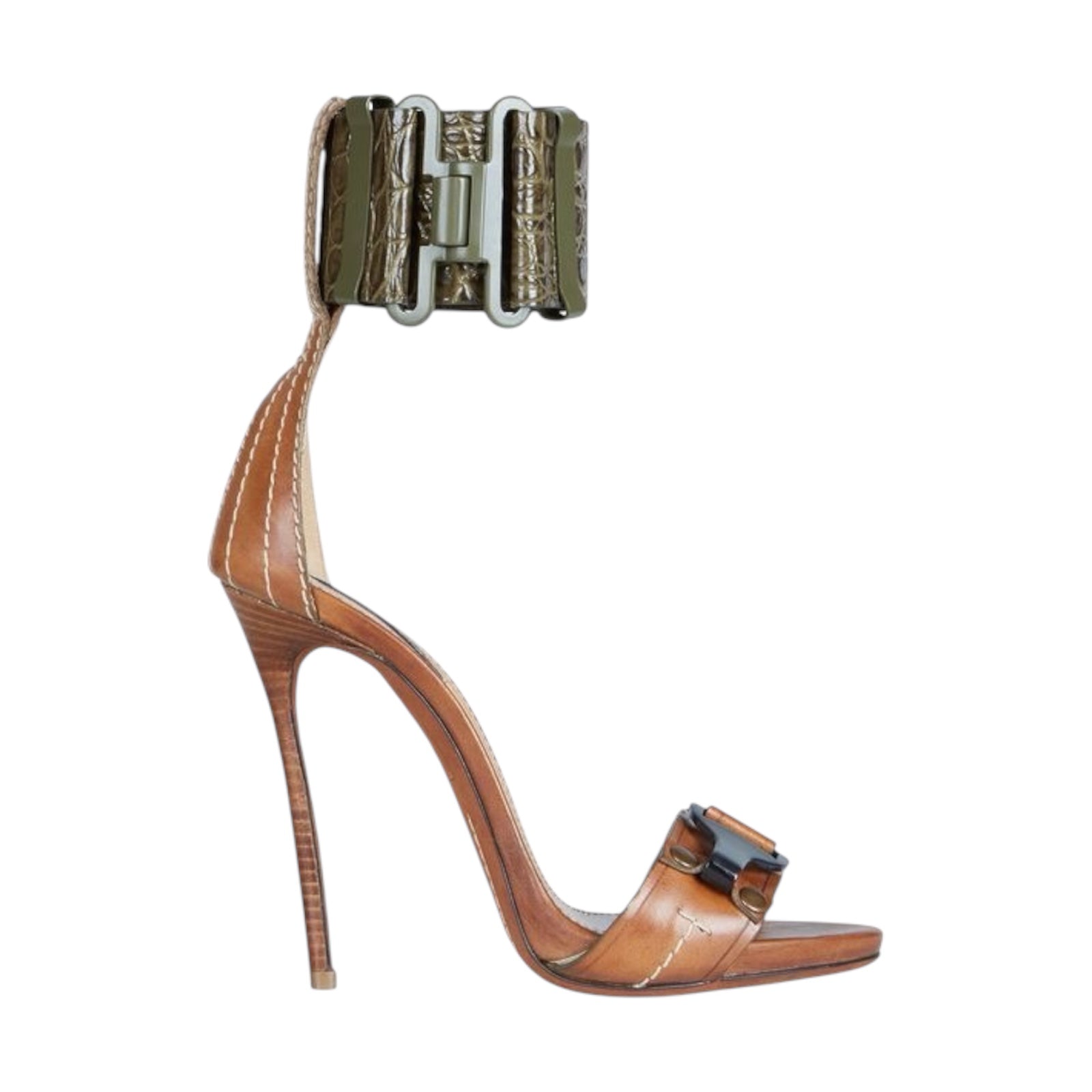DSQUARED2 crocodile gladiator sandals