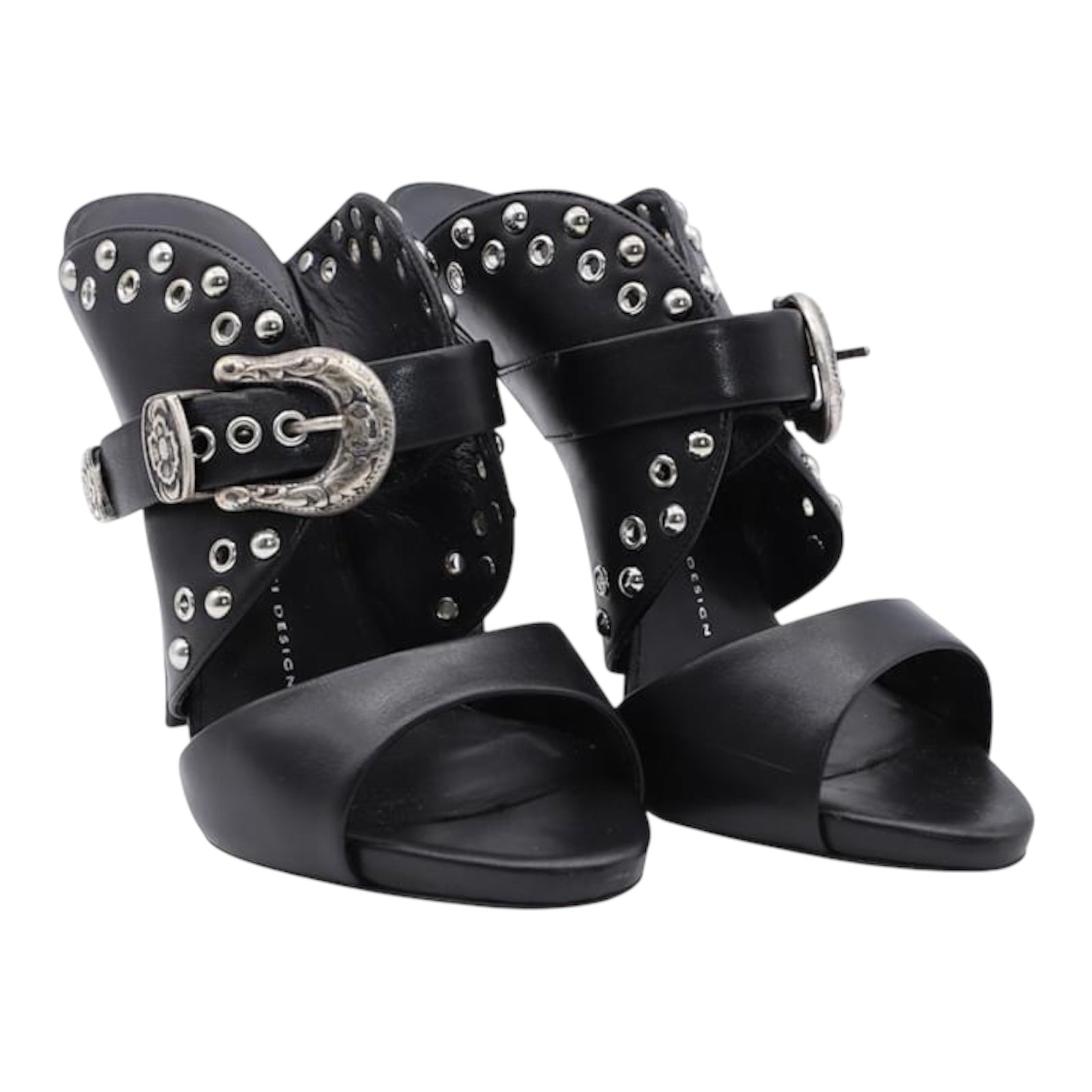 GIUSEPPE ZANOTTI studded buckle slide sandals