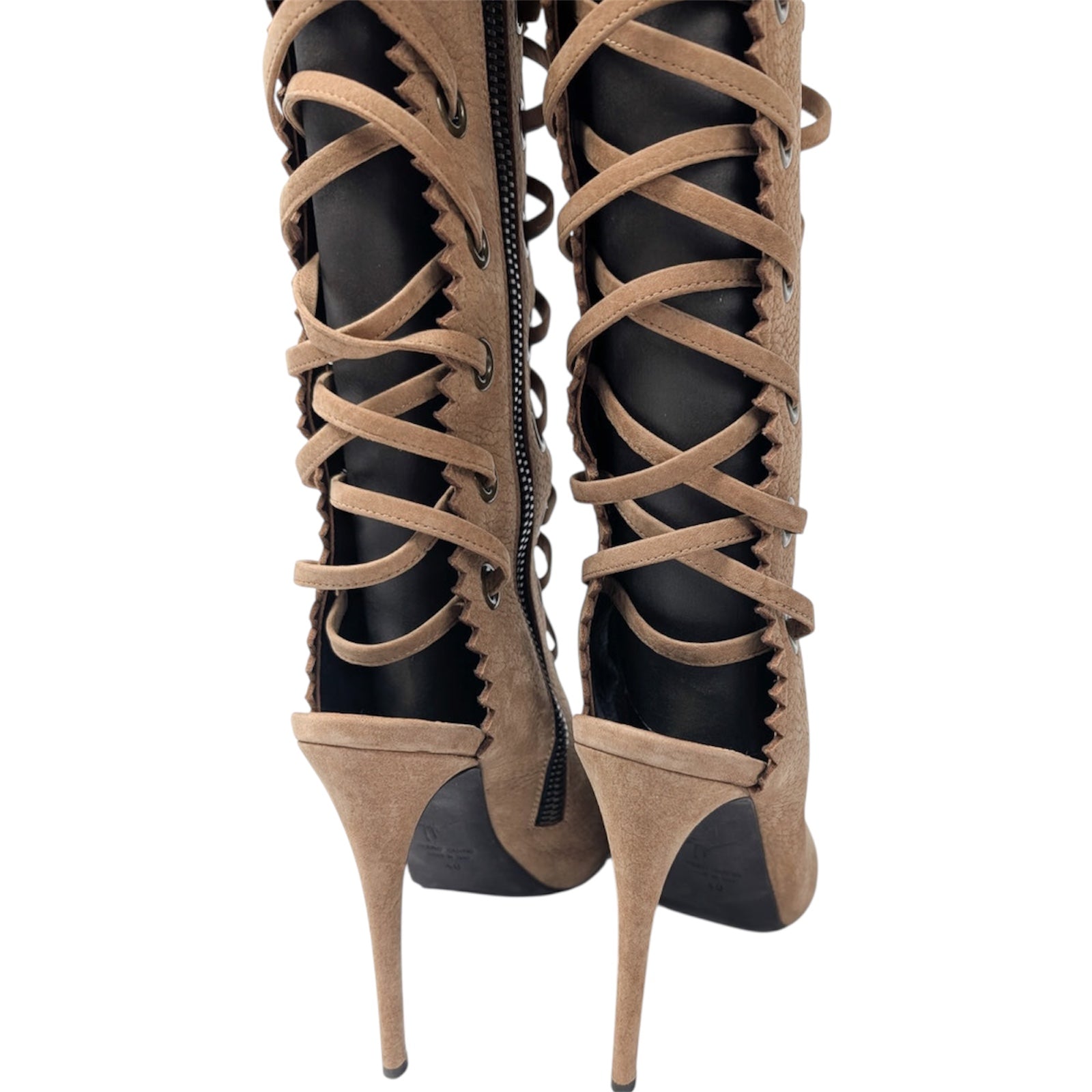 GIUSEPPE ZANOTTI tan gladiator heels