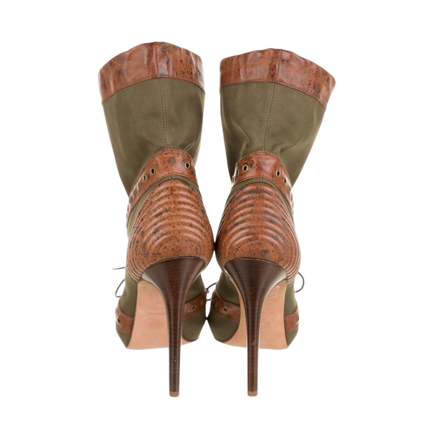 Alexander McQueen 2010 Peep-Toe Ankle Boots