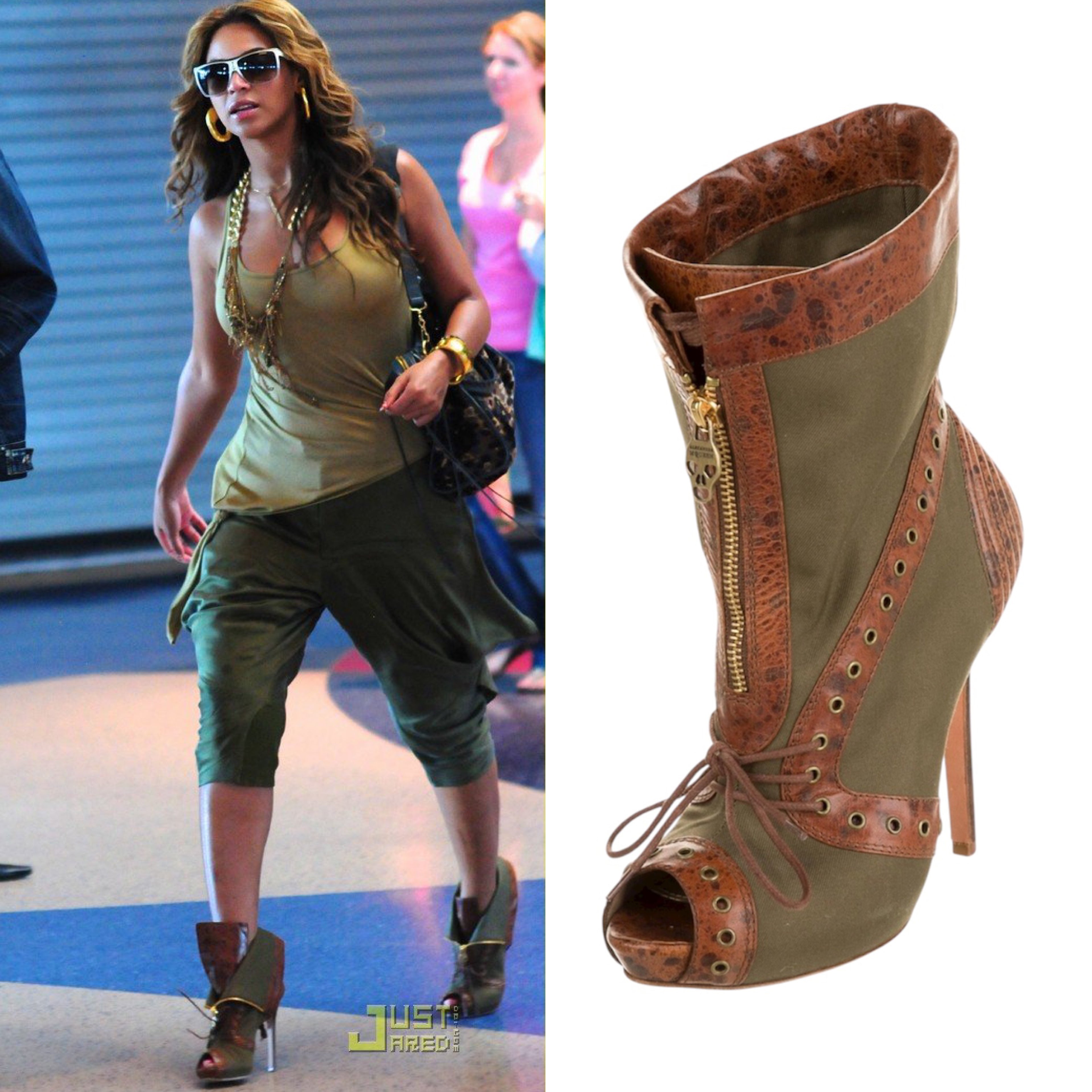 Alexander McQueen 2010 Peep-Toe Ankle Boots