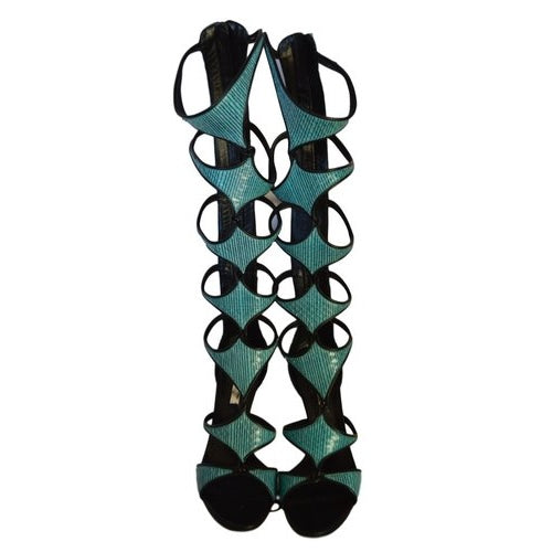 CESARE CASADEI Gladiatrix blue heels