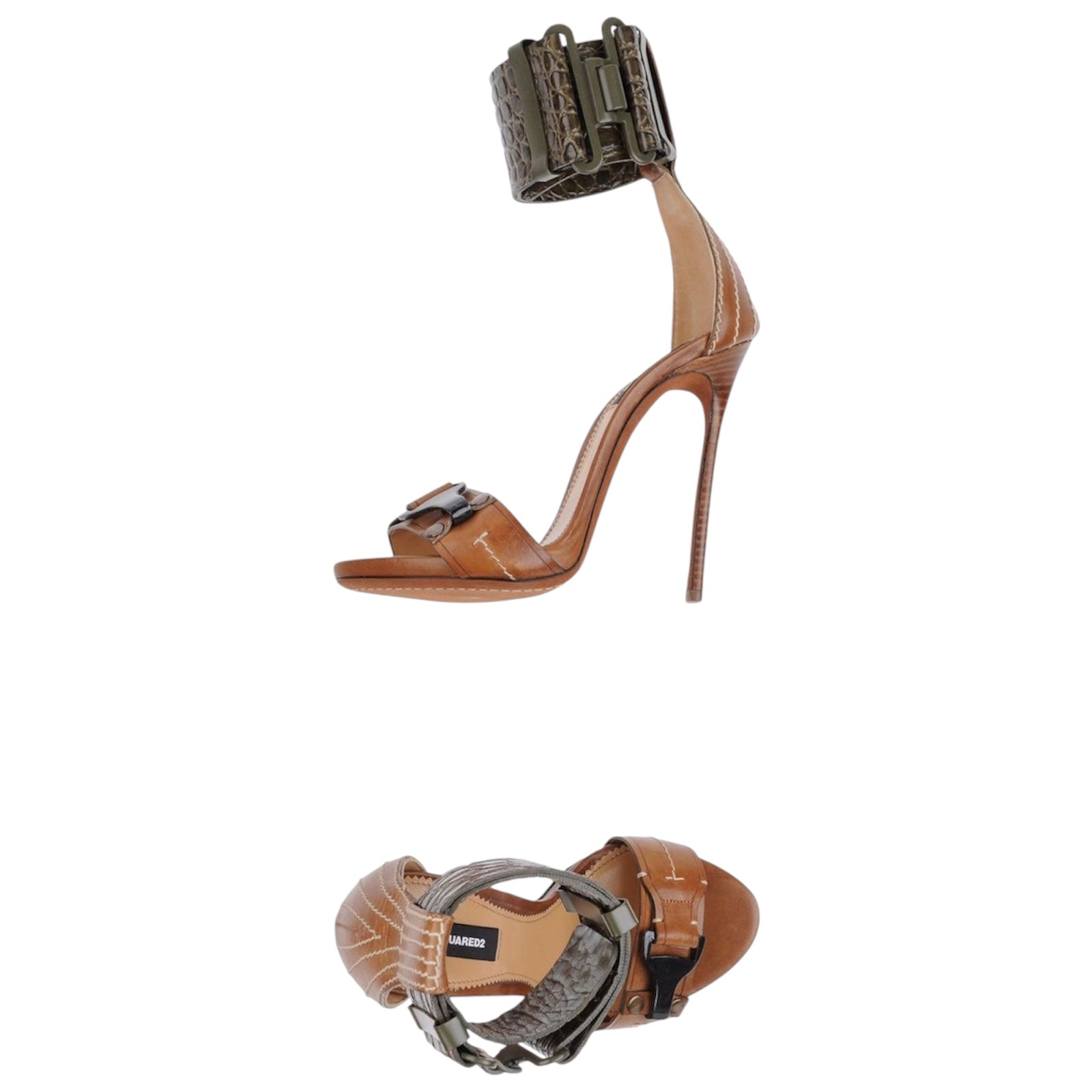 DSQUARED2 crocodile gladiator sandals