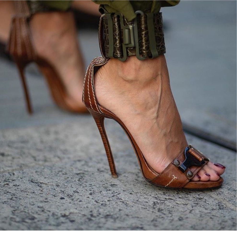 DSQUARED2 crocodile gladiator sandals
