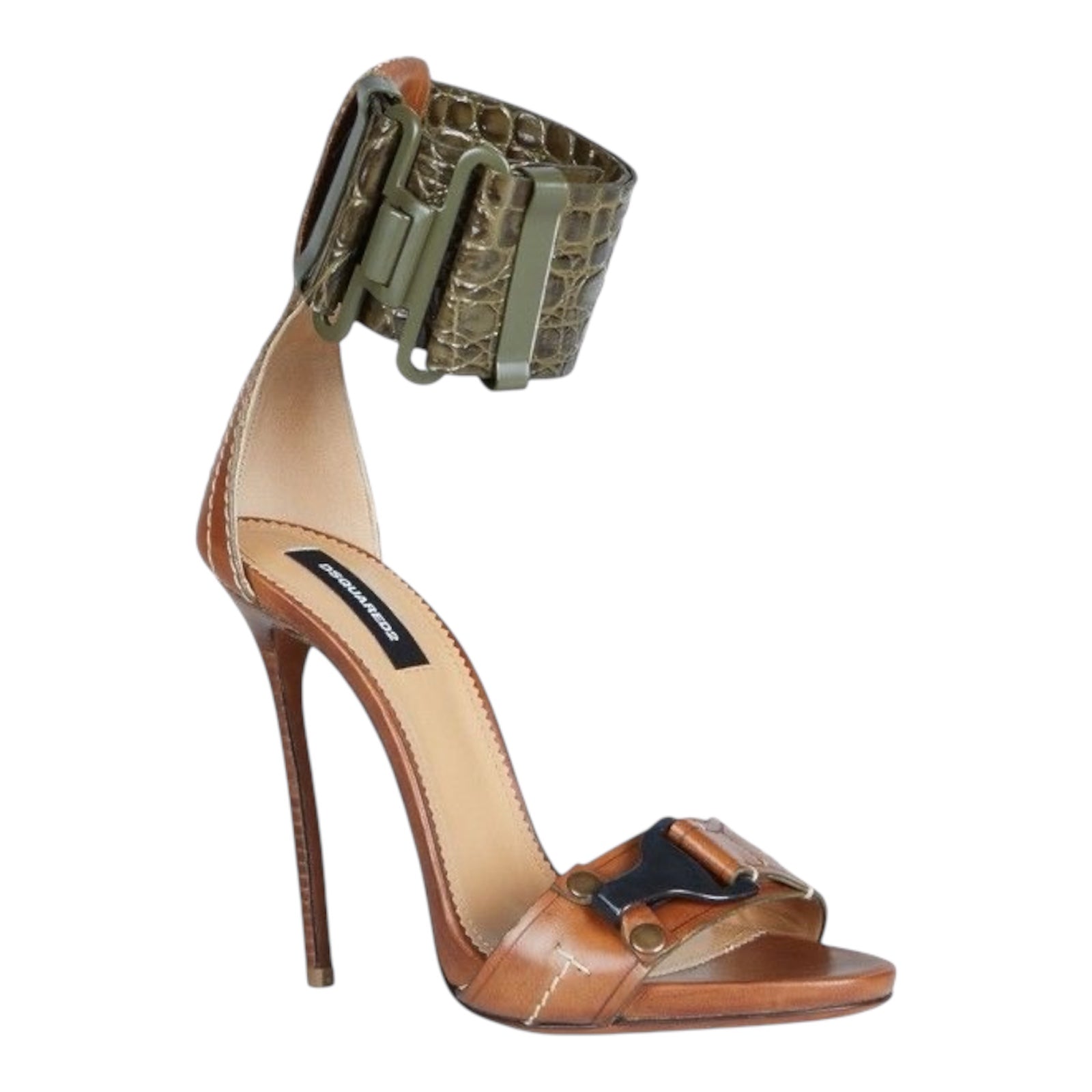 DSQUARED2 crocodile gladiator sandals