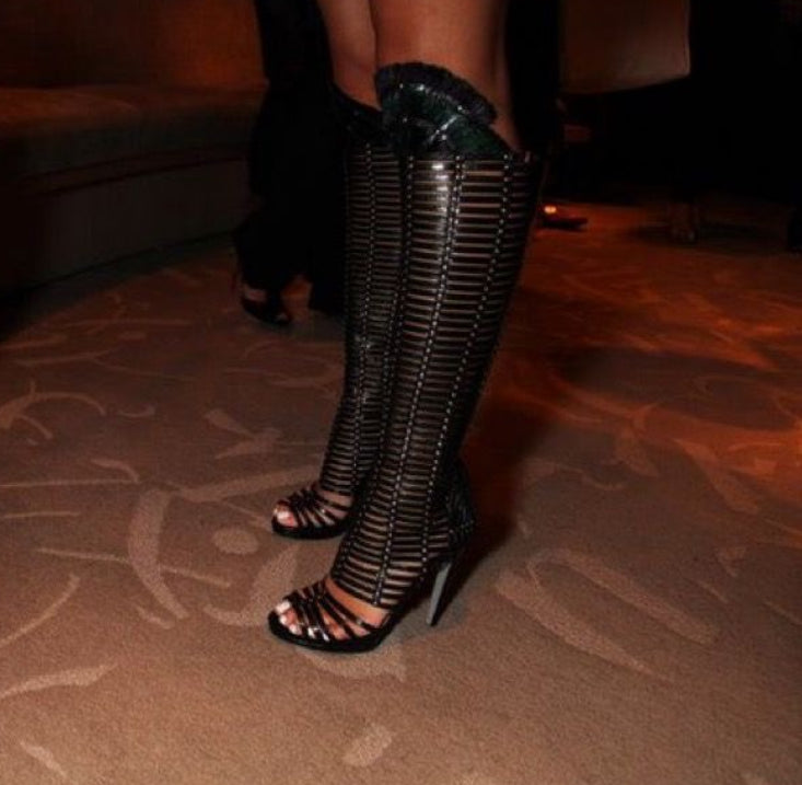 SERGIO ROSSI Gladiator studded Heels