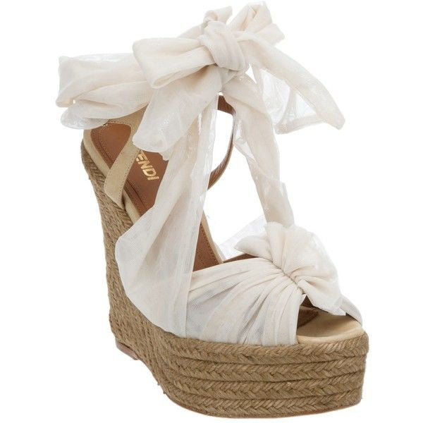 FENDI S/S 2010 Lucite wedge sandals