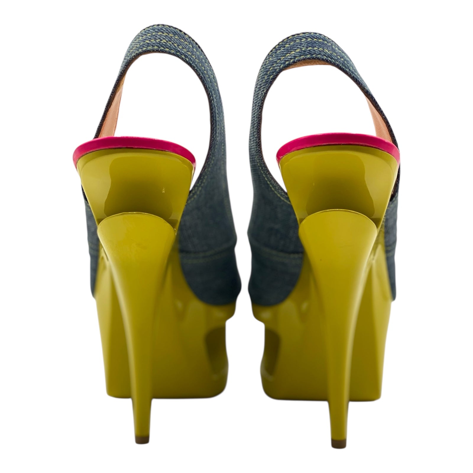 GIANMARCO LORENZI denim platform heels